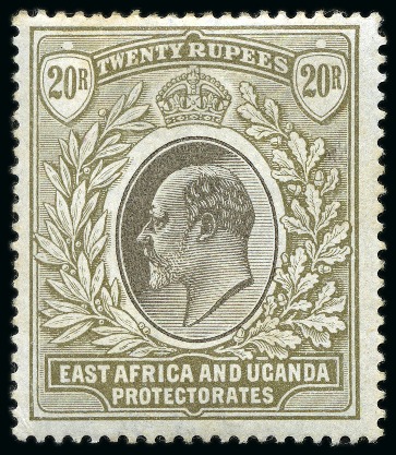 Stamp of Kenya, Uganda and Tanganyika » Kenya, Uganda and Tanganyika 1903-10, KEVII issues mint collection on 5 album pages incl. 1903-04 Crown CA mint set to 50R and 1904-07 Multi Crown CA to 20R 