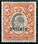 Stamp of Kenya, Uganda and Tanganyika » Kenya, Uganda and Tanganyika 1903-10, KEVII issues mint collection on 5 album pages incl. 1903-04 Crown CA mint set to 50R and 1904-07 Multi Crown CA to 20R 