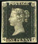 Stamp of Great Britain » 1840 1d Black and 1d Red plates 1a to 11 1840 1d Black 1b QF mint part og, fine to good margins