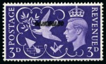 Stamp of Great Britain » King George VI 1946 Victory 2 1/2d and 3d with "CANCELLED" type 28 overprint, mint hr