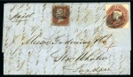 Stamp of Great Britain » 1847-54 Embossed 1853 (Feb 5) Lettersheet from Newcastle-under-Lyme (Staffordshire) to Sweden with 1847-54 10d Embossed & 1841 1d red