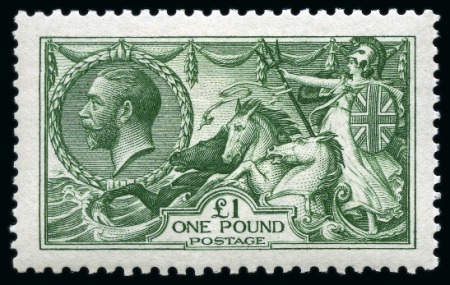 Stamp of Great Britain » King George V » 1913-19 Seahorse Issues 1913 Waterlow 2s6d, 5s, 10s & £1 Seahorses mint og
