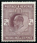 Stamp of Great Britain » King Edward VII » 1902-10 De La Rue Issues 1902-10 De La Rue 2s6d, 5s, 10s and £1 mint og