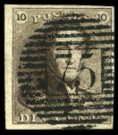 Stamp of Belgium » Belgique. 1849 Epaulettes - Émission Oblitérations de perception ouvertes au 1 juillet 1849 sur les Epaulettes : 273 exemplaires