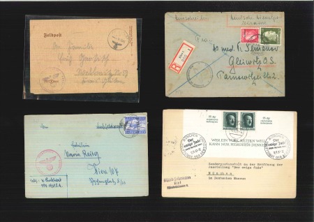 Stamp of Large Lots and Collections 1890s-1940s, Group of 35 covers with strength in German Third Reich, some Feldpost, rest from Europe, many sent to PERSIA