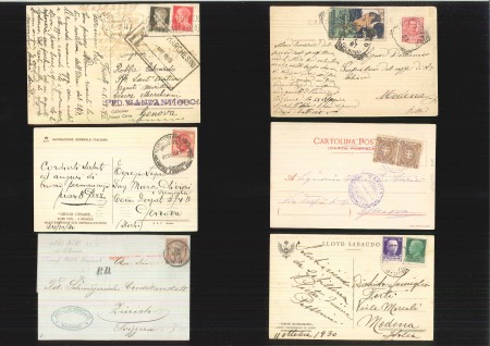 Stamp of Large Lots and Collections 1860-1940s, Collection of ca.175 MARITIME mail covers and cards to, from & around Italy