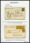 Stamp of France GUATEMALA : Deux lettres avec Type SAGE sur page d'exposition