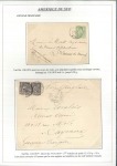 Stamp of France GUYANE : Quatre lettres avec Type SAGE sur page d'exposition