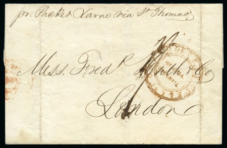 Stamp of Danish West Indies » Transit Mail VENEZUELA: Three covers from Venezuela having transited