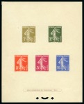 Stamp of France 1932-37, Deux épreuves de luxe collectives : Semeuse