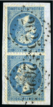 Stamp of France » Collections 1849-1970, Collection en album Davo avec nombreuses bonnes valeurs dont Yv. 2, 6, 9, 22 en paire TETE-BECHE (cert.), 24 en paire TETE-BECHE (cert.), 3