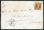 Stamp of France » Collections 1849-1900, Sélection de lettres avec classiques, à