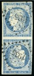 Stamp of France » Type Cérès de 1849-1850 1849 25c bleu en paire TETE-BECHE obl. PC 1935, TB,
