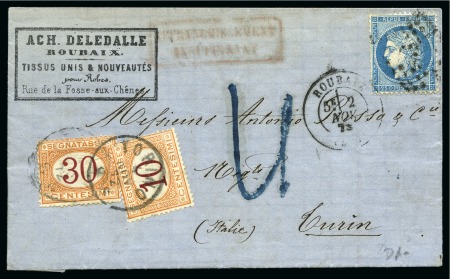 Stamp of France » Collections 1855-75, Lot de 16 lettres pour l'Europe avec des affranchissements