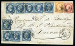 Stamp of France » Collections 1855-75, Lot de 16 lettres pour l'Europe avec des affranchissements