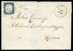 Stamp of Italian States » Sardinia 1855-62 20c Cobalt grey tied by CELLE 17 MAG 61 cds