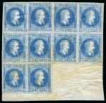 Stamp of Romania » United Principalities 1864-1865 Prince Cuza 1864 UNISSUED set: 10Par bister, 5Par blue and 20Par