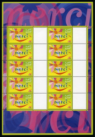 Stamp of France 2001, feuillet ** de 10 du message