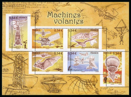 Stamp of France » Blocs et Feuillets 2006, bloc 103 ** les machines volantes variété piquage