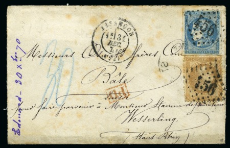 Stamp of France » Emission de Bordeaux 1870 1870, Griffe de censure prusienne "auf militärisches Befehl geöffnet"