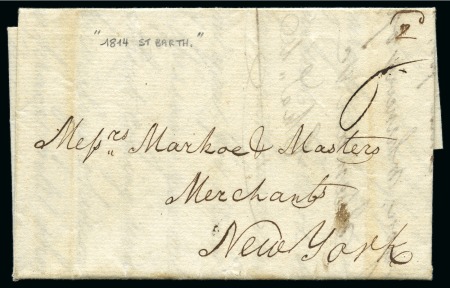 Stamp of Sweden 1814 SWEDISH INDIES: Entire from St Barthelemy (dated