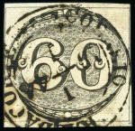 Stamp of Brazil 1843 Bull's Eyes 30R, 60R and 90R black used