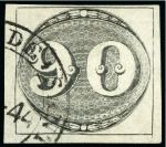 Stamp of Brazil 1843 Bull's Eyes 30R, 60R and 90R black used