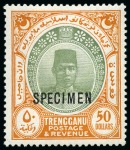 Stamp of Malaysia » Malaysian States » Trengganu 1910-83 Collection mounted on leaves, much completion,