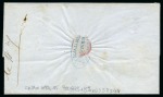 Stamp of Uruguay 1860-62 Thick Numerals 120C blue tied by oval MONTEVIDEO