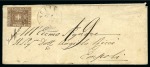 Stamp of Italian States » Tuscany 1860 1c Violet-brown, tied by manuscript "Insufficiente"