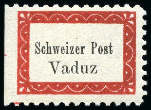 Stamp of Liechtenstein 1918 Special Service Vaduz-Sevelen courier post, never