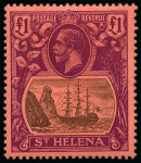 Stamp of St. Helena 1876-1934, Mostly mint collection on album pages incl. 1922-27 Wmk Script CA set to 15s