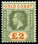 Stamp of Gold Coast 1875-1924, Mostly mint collection on album pages