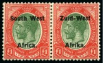 Stamp of South West Africa 1923-30, Mint collection on album pages incl. 1923 Setting I 1/2d to £1 set and 1923 Setting II 5s to £1
