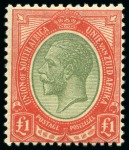 Stamp of South Africa » Collections, Lots etc. 1910-48, Mostly mint collection on album pages incl. 1913-24 set of 15 to £1 with extras incl. two extra 5s, two extra 10s and shade of the £1