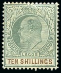 Stamp of Nigerias » Lagos 1876-1906, Mostly mint collection on album pages incl. 1884-86 2s6d and 5s and 1904 set to 10s