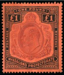 Stamp of Nyasaland » Nyasaland Protectorate 1908-54, Mint collection on album pages incl. 1908-11 set to £1 plus £10 SPECIMEN