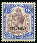 Stamp of Nyasaland » Nyasaland Protectorate 1908-54, Mint collection on album pages incl. 1908-11 set to £1 plus £10 SPECIMEN
