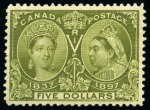 Stamp of Canada 1897 Jubilee 1/2d to $5 mint og set of 16