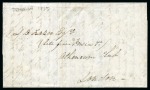 Stamp of Persia » Postal History 1835 (10.5) Disinfected large part folded entire from
