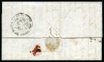 Stamp of Persia » Postal History 1835 (10.5) Disinfected large part folded entire from
