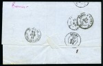 Stamp of Persia » Postal History 1864 (26.4) Disinfected folded cover from Tauris to