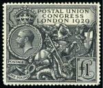 Stamp of Great Britain » Collections 1902-86, Mint collection with very fine 1902-10 £1 green mint nh (some slightly toned gum) and very fine 1929 PUC £1 mint nh