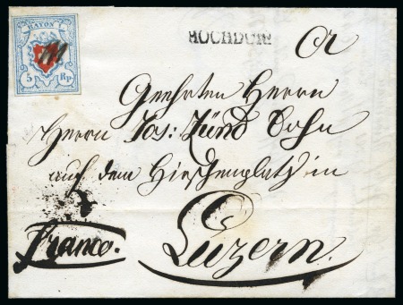 Stamp of Switzerland / Schweiz » Rayonmarken » Rayon I, hellblau, ohne KE (STEIN M) Type 28 M/U, farbfrisch und breitrandig mit sichtbaren