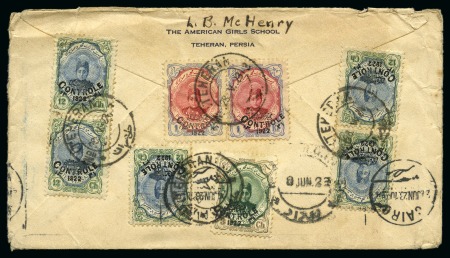Stamp of Persia » 1909-1925 Sultan Ahmed Miza Shah (SG 320-601) 1922 Persian Commercial Flight: Cover from Tehran to