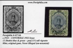 Stamp of Persia » 1909-1925 Sultan Ahmed Miza Shah (SG 320-601) 1922 "CONTROLE" 12ch blue & green mint nh with DOUBLE OVERPRINT