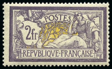 Stamp of France 1900 Merson 2F violet et jaune, neuf sans ch., TB,