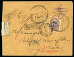 Stamp of Persia » Censored Mail 1920 Imperial Bank of Persia printed envelope from