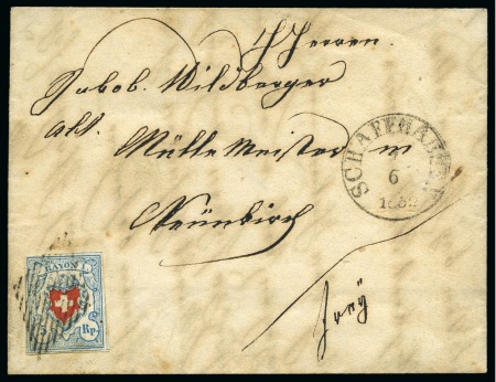 Stamp of Switzerland / Schweiz » Rayonmarken » Rayon I, hellblau, ohne KE (STEIN C2) Type 33 C2/RU, farbfrisch und sehr gut gerandet, entwertet