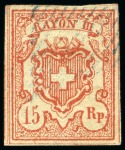 Stamp of Switzerland / Schweiz » Rayonmarken » Rayon III (grosse Ziffer) Typen 3, 6, 7 (mit Plattenfehler), 8, 9 und 10, alle